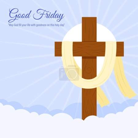 Ilustración de Vector illustration of Good Friday banner - Imagen libre de derechos