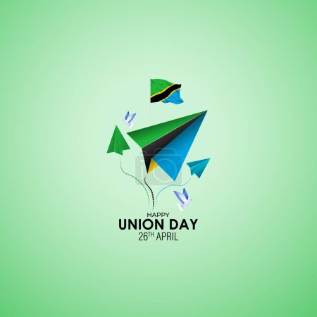 Vector illustration for happy union day Tanzania