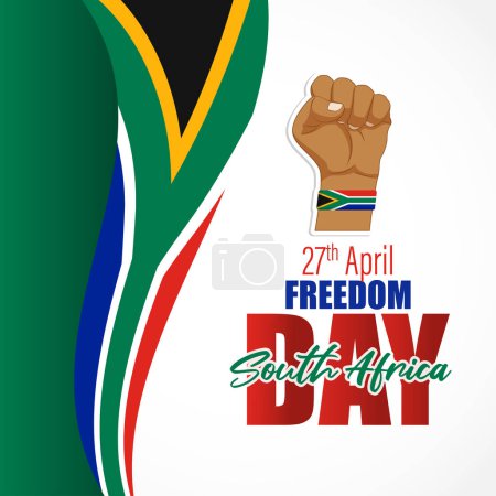 Illustration vectorielle de la Journée de la liberté en Afrique du Sud
