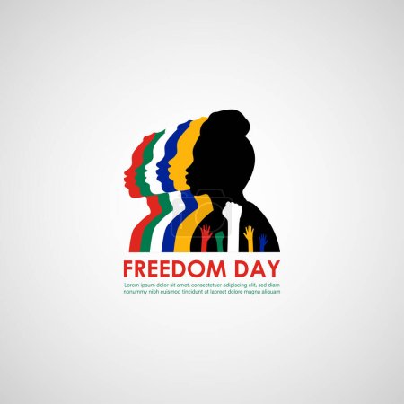 Illustration for Vector illustration of South Africa Freedom Day - Royalty Free Image