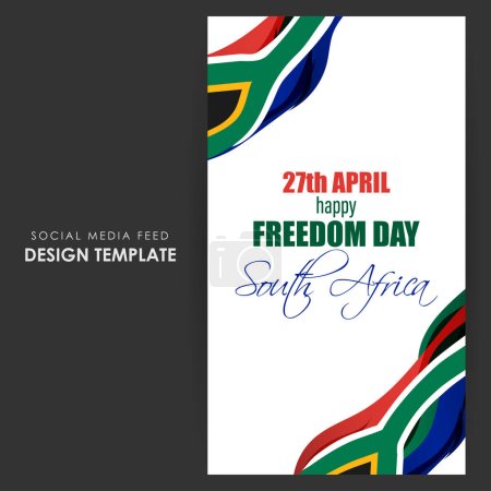 Ilustración de Ilustración vectorial de la plantilla de maqueta del Día de la Libertad de Sudáfrica - Imagen libre de derechos