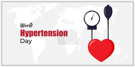 Illustration for Vector illustration for World Hypertension Day 17 May - Royalty Free Image