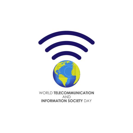 Illustration for Vector illustration of World Telecommunication and Information Society Day 17 May - Royalty Free Image