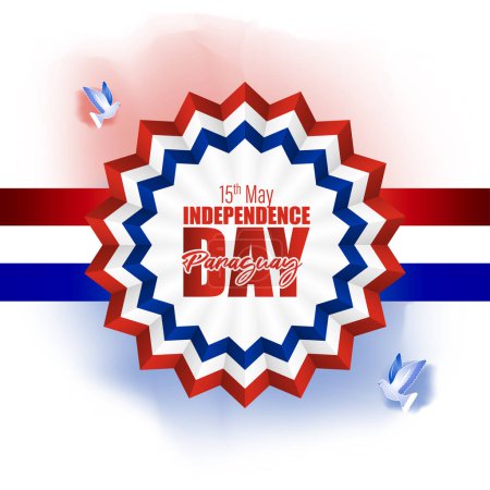 Illustration for Vector illustration for Happy Independence Day Paraguay - Royalty Free Image