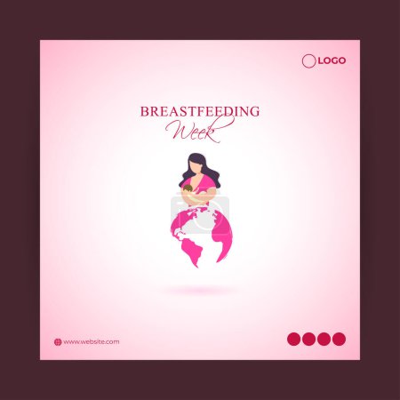 Illustration for Vector illustration for World Breastfeeding Week - Royalty Free Image