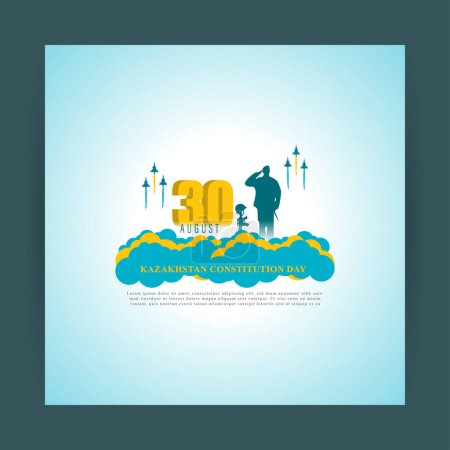 Ilustración de Ilustración vectorial de la plantilla de maqueta del Día de la Constitución de Kazajstán - Imagen libre de derechos
