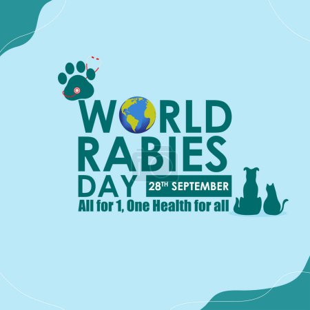 Vector illustration of World Rabies Day banner