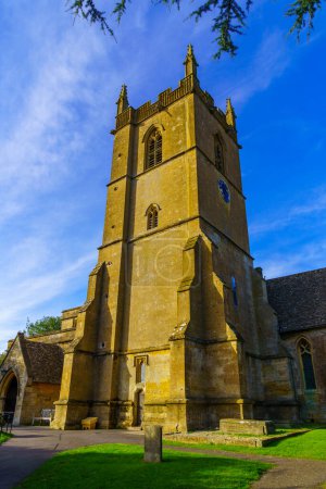 Photo for Stow-on-the-Wold, UK - October 18, 2022: View of St Edward Church, in Stow-on-the-Wold, the Cotswolds region, England, UK - Royalty Free Image