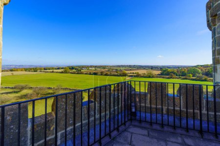 Photo for Broadway, UK - October 18, 2022: View of countryside landscape, viewed from the Broadway Tower, in the Cotswolds region, England, UK - Royalty Free Image