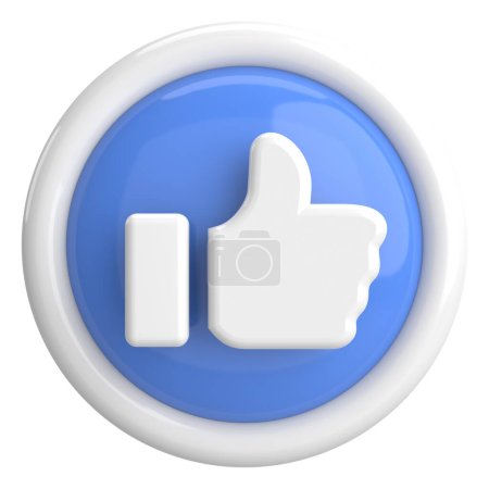 Photo for Like button. Like icon. 3D illustration. - Royalty Free Image