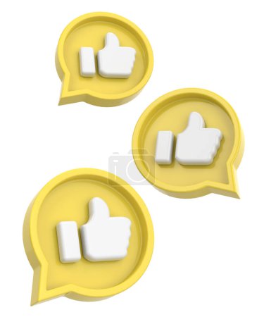 Photo for Like icon. Like button. 3D illustration. - Royalty Free Image