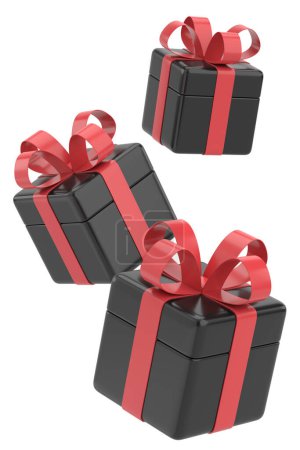 Téléchargez les photos : Coffret cadeau 3D pour vendredi noir. Illustration 3D. - en image libre de droit