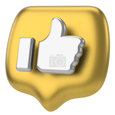 Photo for Like button. Like icon. 3D illustration. - Royalty Free Image