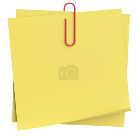 Photo for 3D note paper. Sticky note. 3D illustration. - Royalty Free Image