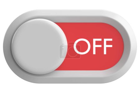 Photo for Switch off. Turn off. 3D illustration. - Royalty Free Image