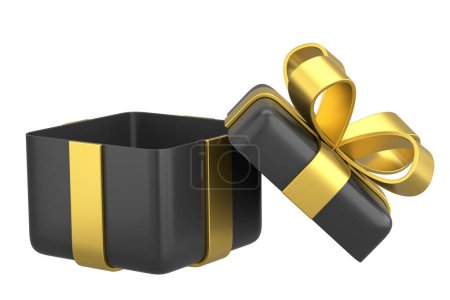 Foto de Caja de regalo abierta. Caja de regalo 3D. Ilustración 3D. - Imagen libre de derechos