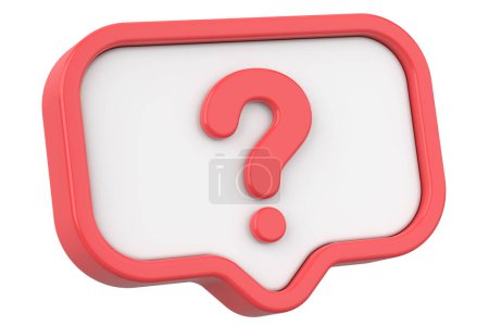 Photo for Question mark sign. 3D illustration. - Royalty Free Image