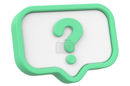 Photo for Question mark sign. 3D illustration. - Royalty Free Image