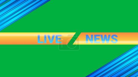 Photo for Live news green screen illustration for live broadcast. - Royalty Free Image