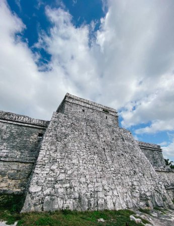 Mayan Ruins in Tulum at the Tulum Archeological Zone in Quintana Roo, Mexico on the Yucatan Peninsula. High quality photo
