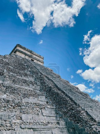 El Castillo or Temple of Kukulkan pyramid, Chichen Itza, Yucatan, Mexico. High quality photo