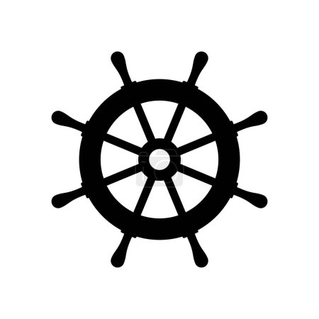 Envíe el icono del volante sobre un fondo blanco. Ilustración vectorial