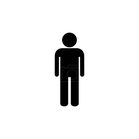 Illustration for Man icon isolated on white background. male icon vector. human symbol - Royalty Free Image