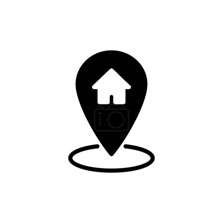 Icono de símbolo de dirección aislado sobre fondo blanco. dirección vector icono. icono de ubicación del hogar