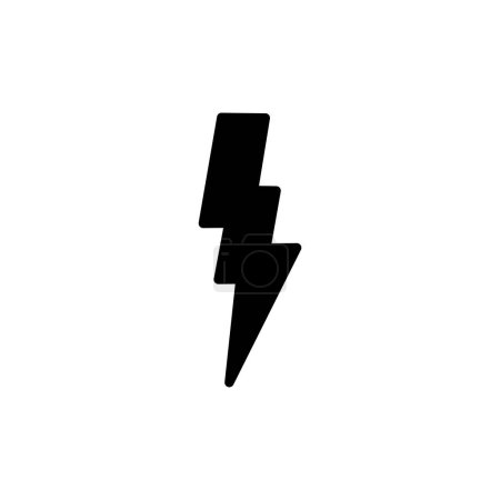 Illustration for Lightning icon isolated on white background. Bolt icon vector. Energy and thunder electric icon - Royalty Free Image