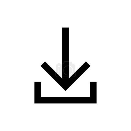 Icono de descarga aislado sobre fondo blanco. Descargar icono de vector