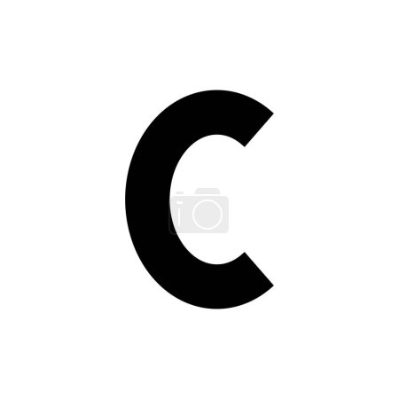 Icono de copyright aislado sobre fondo blanco. símbolos de copyright