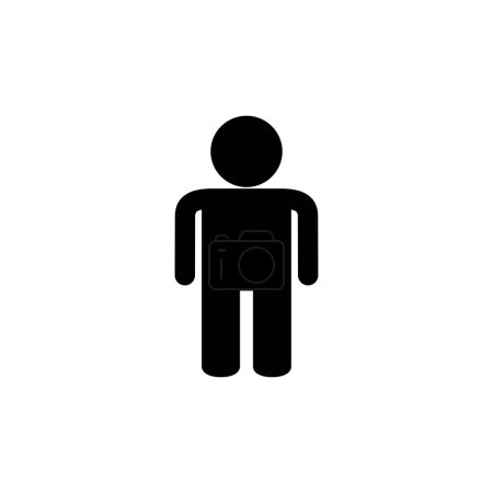 Illustration for Man icon isolated on white background. male icon vector. human symbol - Royalty Free Image