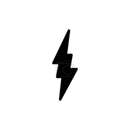 Blitz-Symbol isoliert auf weißem Hintergrund. Bolt-Icon-Vektor. Energie und Donner elektrische Ikone