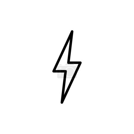 Icono de rayo vector aislado sobre fondo blanco. Bolt vector icono. Energía y trueno icono eléctrico