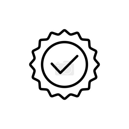 Approved icon vector isolated on white background. Certified Medal Icon vector. check mark