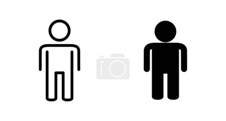 Illustration for Man icon vector isolated on white background. male icon vector. human symbol - Royalty Free Image