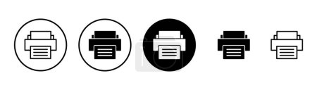 Téléchargez les illustrations : Imprimante icône vecteur isolé sur fond blanc. icône d'impression. Fax icône vectorielle. - en licence libre de droit