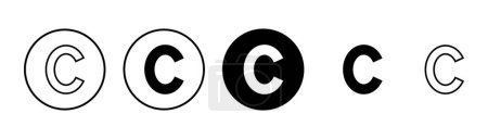 Vecteur d'icône de copyright isolé sur fond blanc. symboles de droit d'auteur
