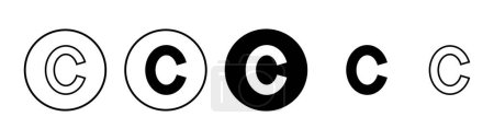 Urheberrechtssymbol Vektor isoliert auf weißem Hintergrund. Urheberrechtszeichen