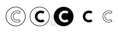 Urheberrechtssymbol Vektor isoliert auf weißem Hintergrund. Urheberrechtszeichen