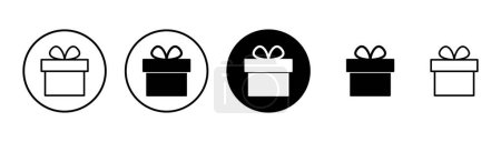 Gift icon vector isolated on white background. gift vector icon.  birthday gift