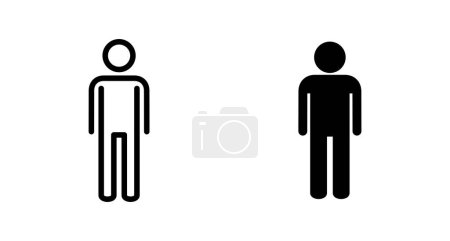 Illustration for Man icon vector isolated on white background. male icon vector. human symbol - Royalty Free Image