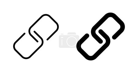 Lien externe symbole icône vecteur. Icône de lien isolé sur fond blanc. Lien icône vectorielle. Symbole de chaîne hyperlien