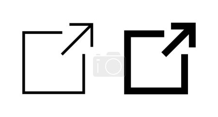 Ilustración de Enlace vector icono aislado sobre fondo blanco. Enlace icono de vector. Enlace externo símbolo vector icono. Símbolo hipervínculo - Imagen libre de derechos