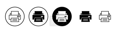 Téléchargez les illustrations : Imprimante icône vecteur isolé sur fond blanc. icône d'impression. Fax icône vectorielle. - en licence libre de droit