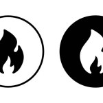 Fire icon vector isolated on white background. Fire flame icon template. Fire flames symbol vector