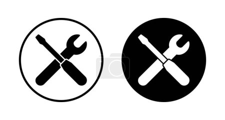 Repair icon vector isolated on white background. Wrench and screwdriver icon. settings vector icon. Maintenance. tools