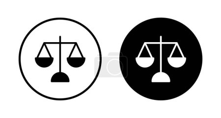 Scales icon vector isolated on white background . Law scale icon. Justice sign 