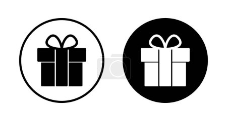 Gift icon vector isolated on white background. gift vector icon.  birthday gift
