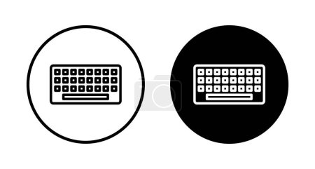 Tastatursymbolvektor isoliert auf weißem Hintergrund. Tastaturvektorsymbol